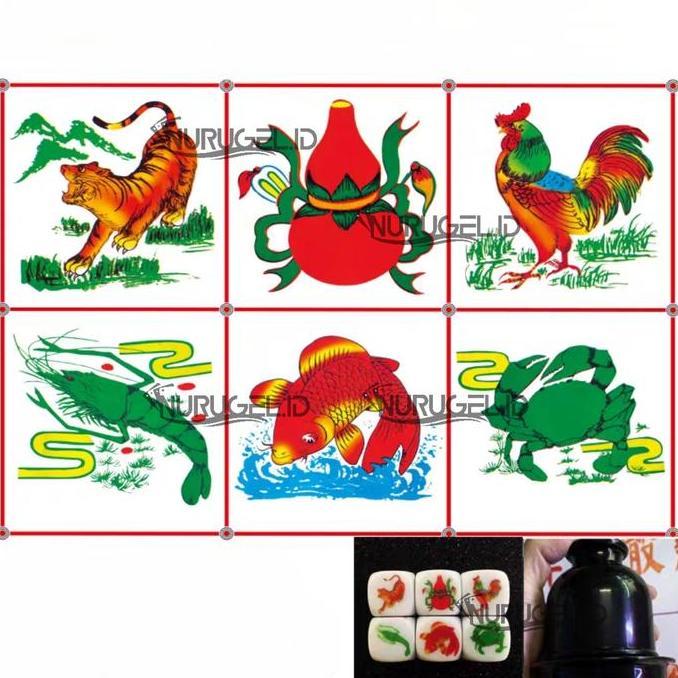 Promo Dadu Koprok Set / Sicbo Dice Game / Bau Cua Diskon