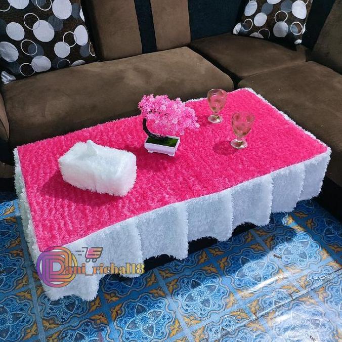 Taplak Meja meja rumbai kombinasi / Taplak meja ruang tamu Moderen / Taplak meja kaca ruang tamu  Co