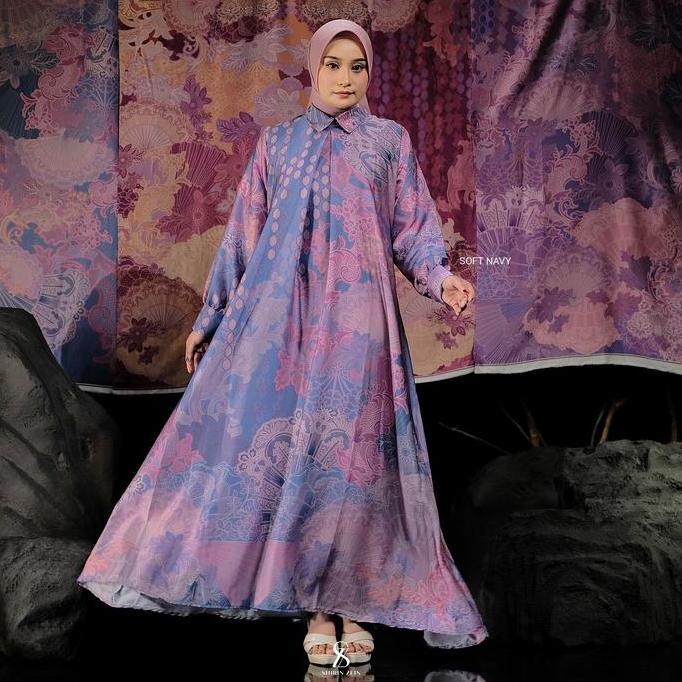 Shirin Zein - Gamis Muslim Etnik Motif Batik Mewah Elegan Series Lasem Best Seller