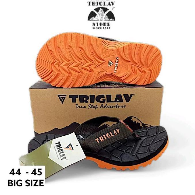 DV352 >> Sandal gunung Jepit Big size Casual Pro orange Sendal pria Karet ,44-45