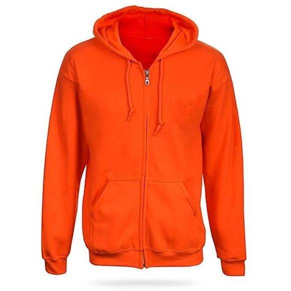DV302 >> Jaket Hoodie SLETiNG ZiPPER RESLETiNG ZiPER Distro OREN ORANGE oranye Jingga warna polos cu