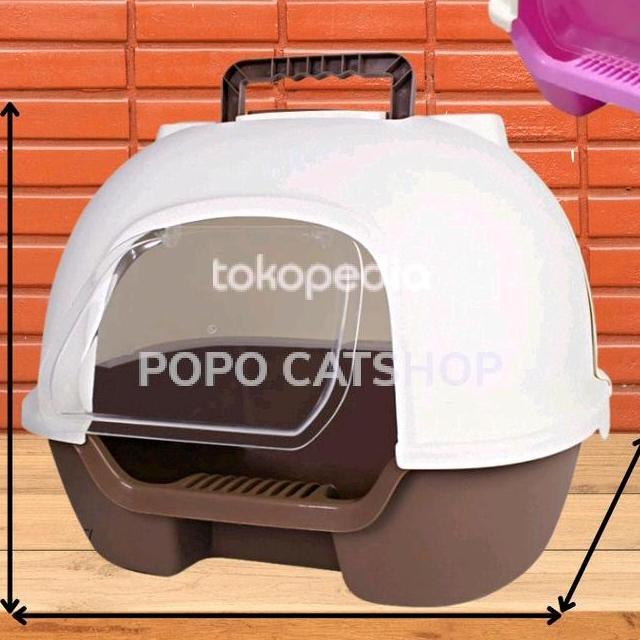Murah Litterbox Litter Box Toilet Bak Pasir Kucing Tertutup Apel Besar