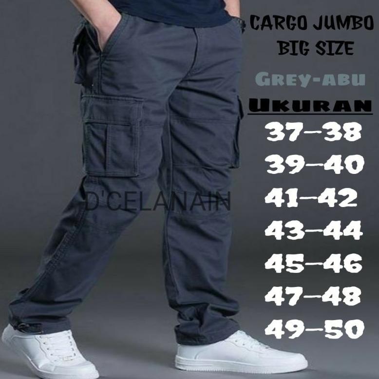 premium celana cargo/pdl celana jumbo big/size 37 - 50 || celana panjang pria [cod]