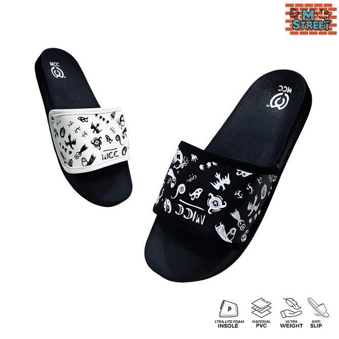 DB170 - M STREET - AFRIKA DC - Sandal Slop Slip On Distro Casual Pria Wanita Dewasa Karet Shoes Send