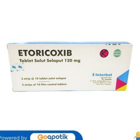 BEBAS ONGKIR - ETORICOXIB INTERBAT 120 MG BOX 30 TABLET