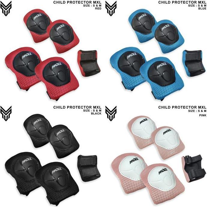 Pelindung lutut sikut anak MXL decker anak untuk sepeda