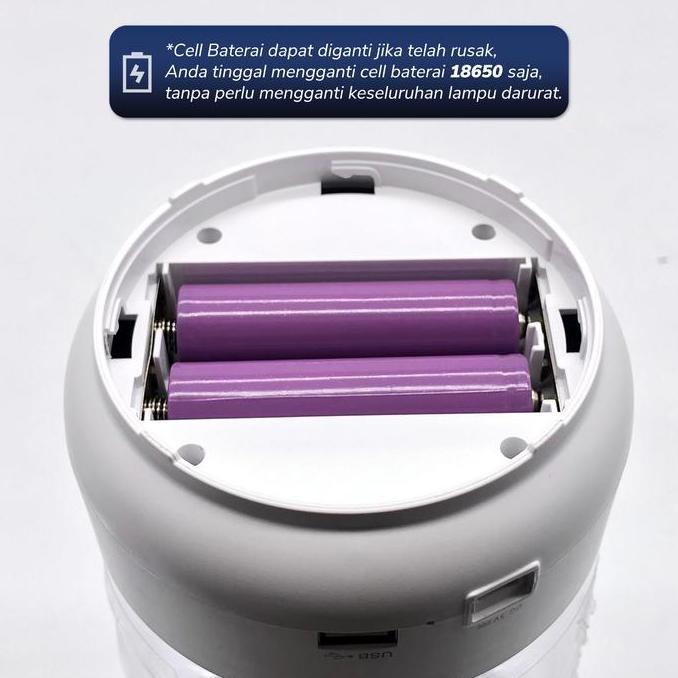 Aoki Lampu Darurat Baterai Lithium Power Bank 40Smd 40Jam Usb Kualitas Terbaik Harga Termurah