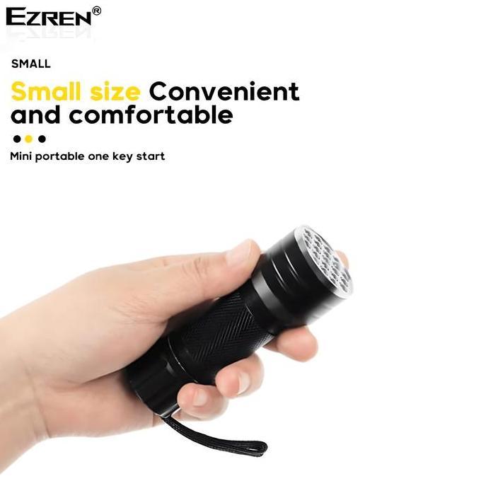 Hikway- Ezren Ez-0482 Senter Lampu Uv Ultraviolet 21 Led Money Detector