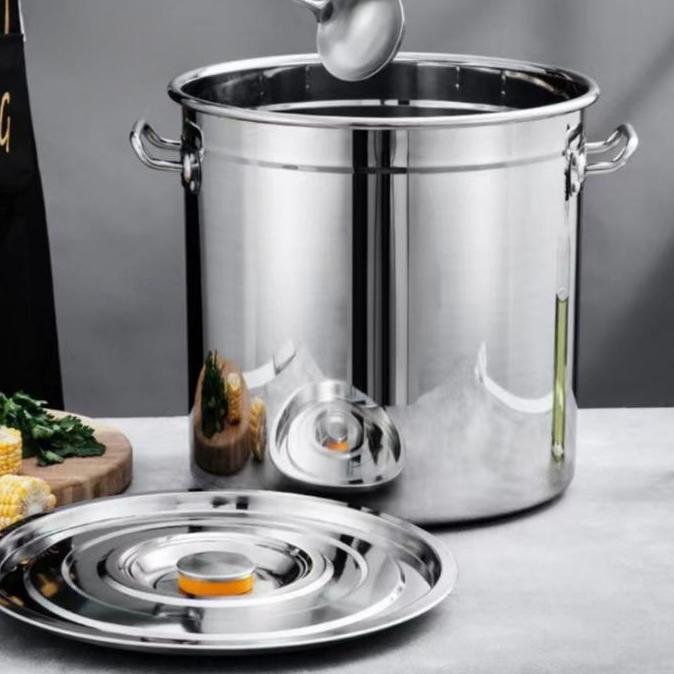 Stok Pot 30cm Besar Tebal Panci Sup Tinggi Multifungsi Stainless /25cm/30cm/35cm/40cm /Panci Dandang