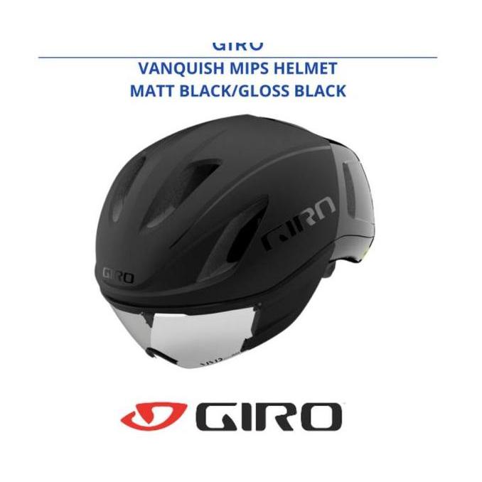 HELM SEPEDA GIRO VANQUISH MIPS HELMET AERO ROAD CYCLING BLACK