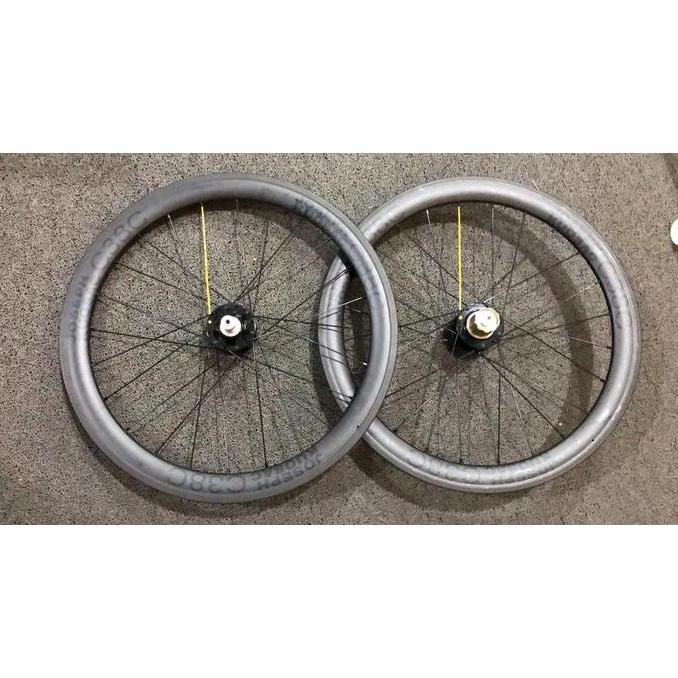 Joseph Kuosac C38C 20" Carbon Wheelset 451 - Black Decal/1 Yellow Spok