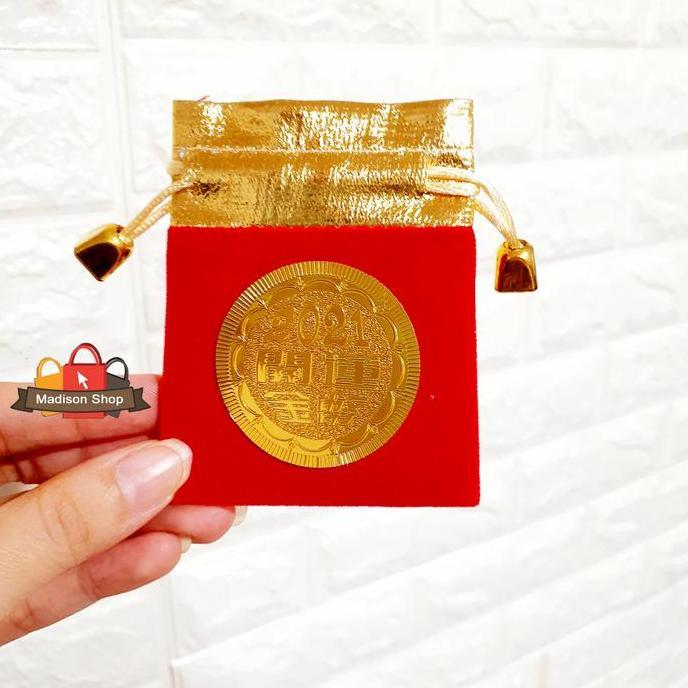 '+'+'+'+] Kantong Kain Beludru Angpao Kain Imlek Murah Kantong Perhiasan Merah