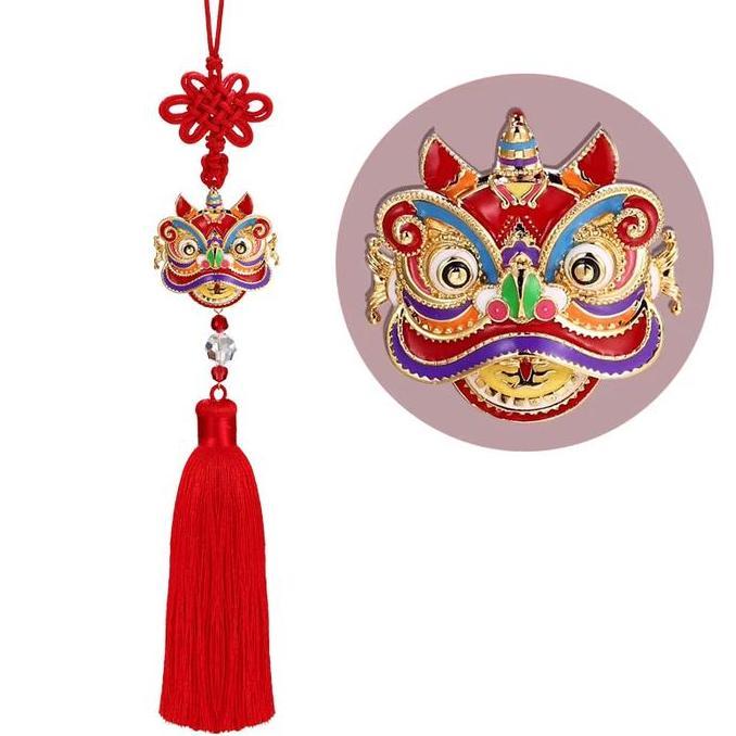 Ready...Ready...Ready...] Gantungan Merah Barongsai Naga Dekor Ornamen Imlek Jimat Lucky Charm