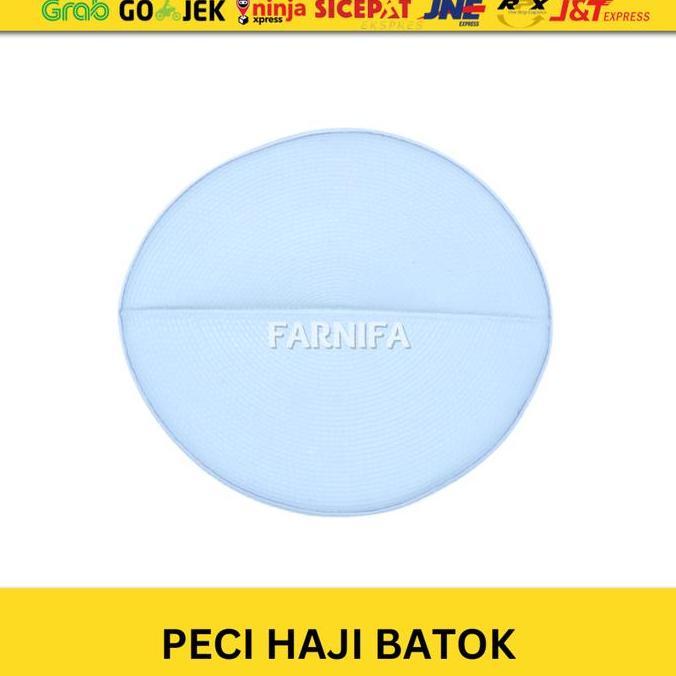Kirimya- Peci Haji Batok Kopiah Putih Polos Keras Ukuran Anak Dan Dewasa