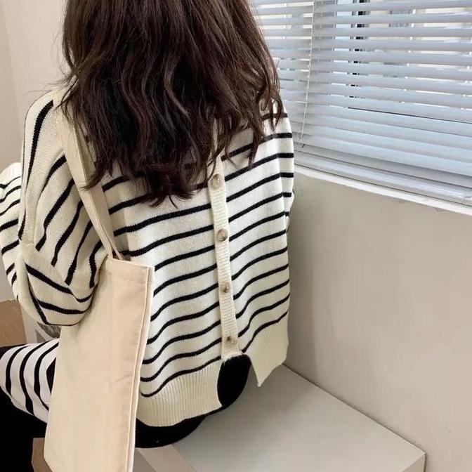 Lansungkirim- Shabira Knite Sweater Kancing Panjang