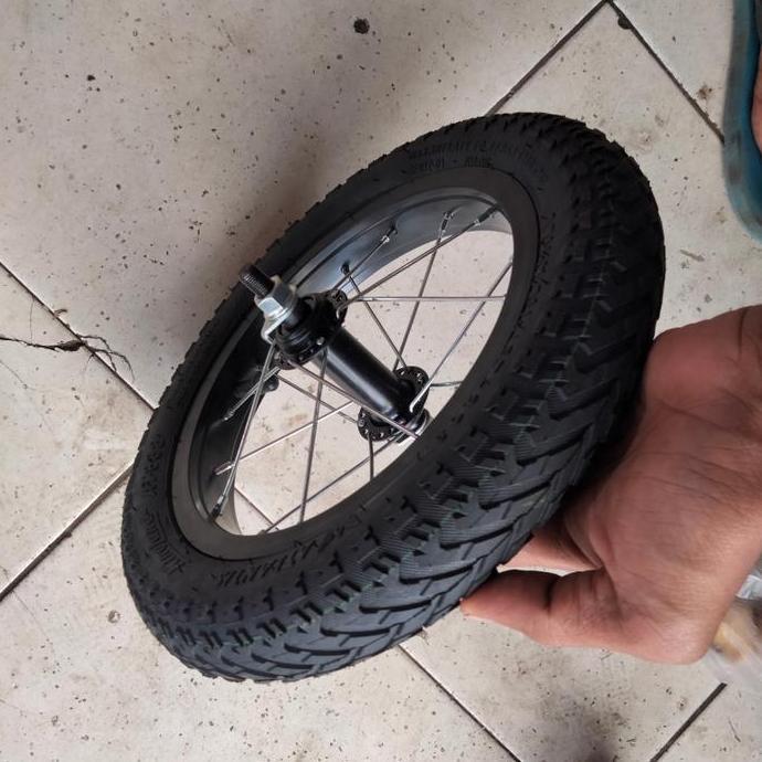 wheelset velg sepeda12" balance bike allumunium alloy ban pompa