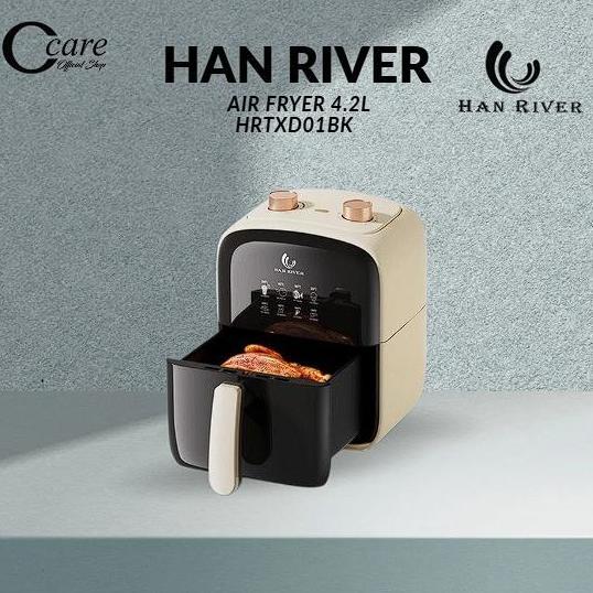 HAN RIVER Air Fryer 4.2L Multifungsi Wajan Anti Lengket Bebas Minyak Low Watt 800 Watt (HRAF03WT)