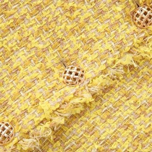 Seola Yellow Tweed Outer / Outer wanita premium / Outer tweed premium / Outer kuning wanita