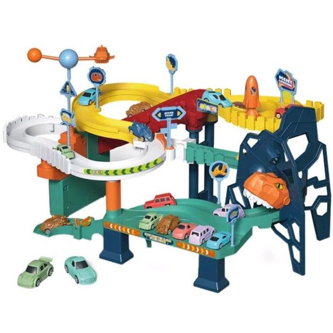 [capt] Mainan Mobil Mobilan Anak Rel Lintasan Mobil Petualangan Orbit Dino - Dino Space Orbit Toys