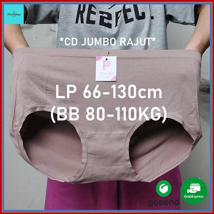 Celana Dalam Jumbo Wanita Jumbo Rajut LP 130cm CD Jumbo Bumil Elastis CD Rajut Big Size Ibu Hamil