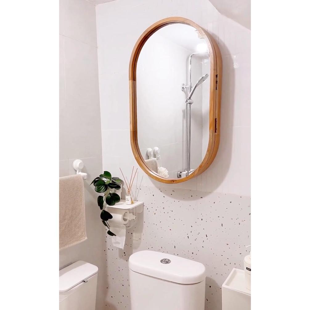 [JY] Oval Cabinet Mirror - Cermin Nakas Oval - Rak Gantung Cermin Aesthetic Kamar Mandi