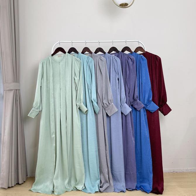 Aiza Dress Busana Muslim Wanita XS-XL Nadiraa Hijab Kain Mewah Nyaman Panjang Maxi