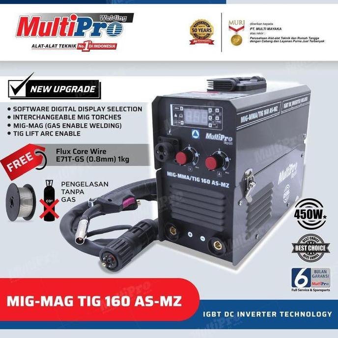 TERMURAH - MESIN TRAFO LAS 3 FUNGSI ARGON MIG MMA TIG 160 A-SC STAINLESS MULTIPRO