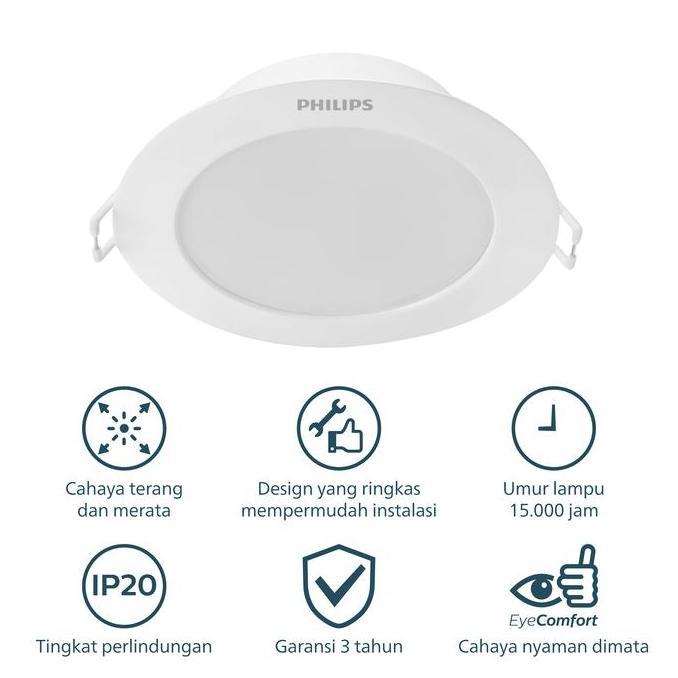 Lampu Philips Downlight Eridani LED18 D200 23W 30K Kuning