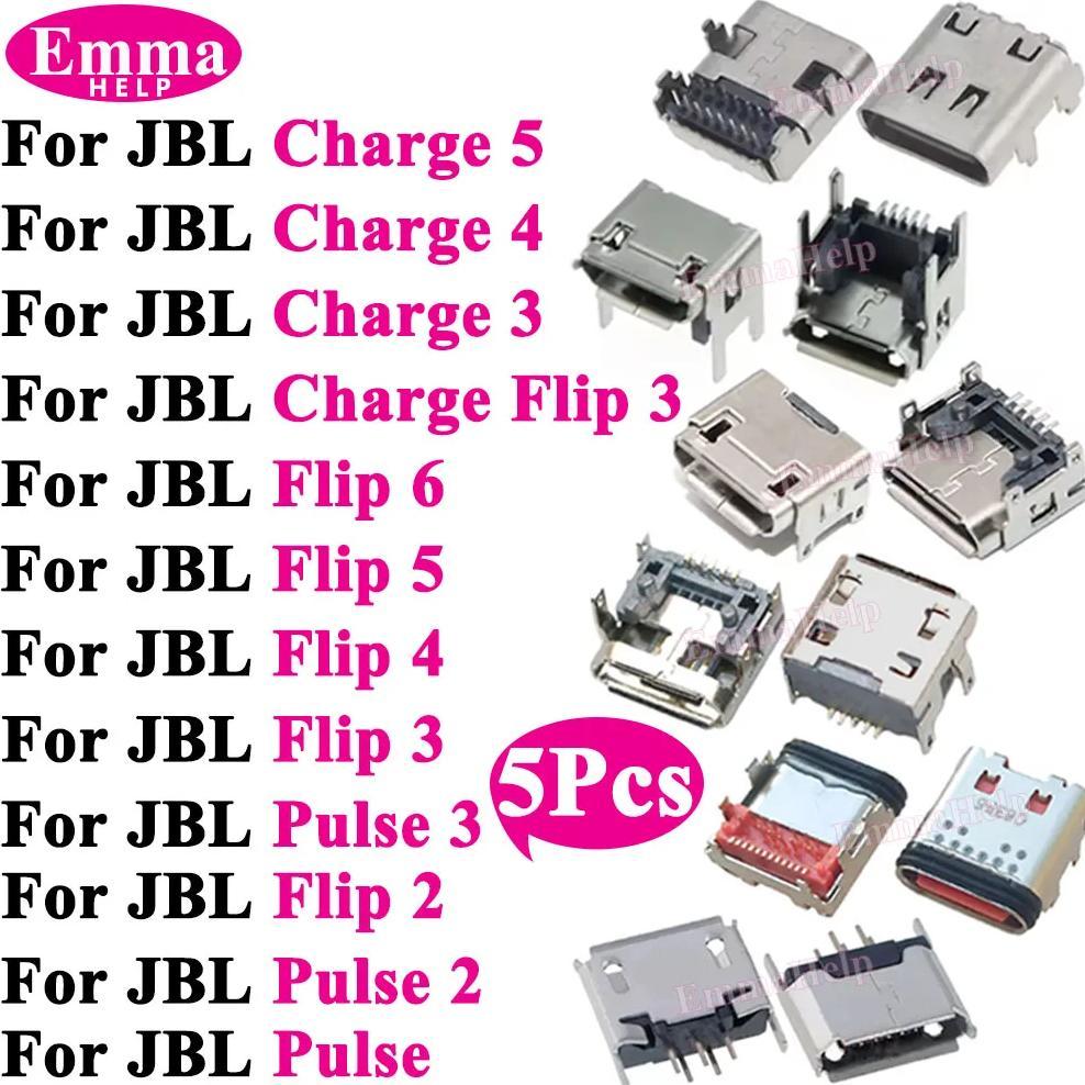 5Pcs Micro USB Charging Port Connector for JBL Charge 4 Flip 4 5 Pulse 2 3 Charger Dock Jack Socket 