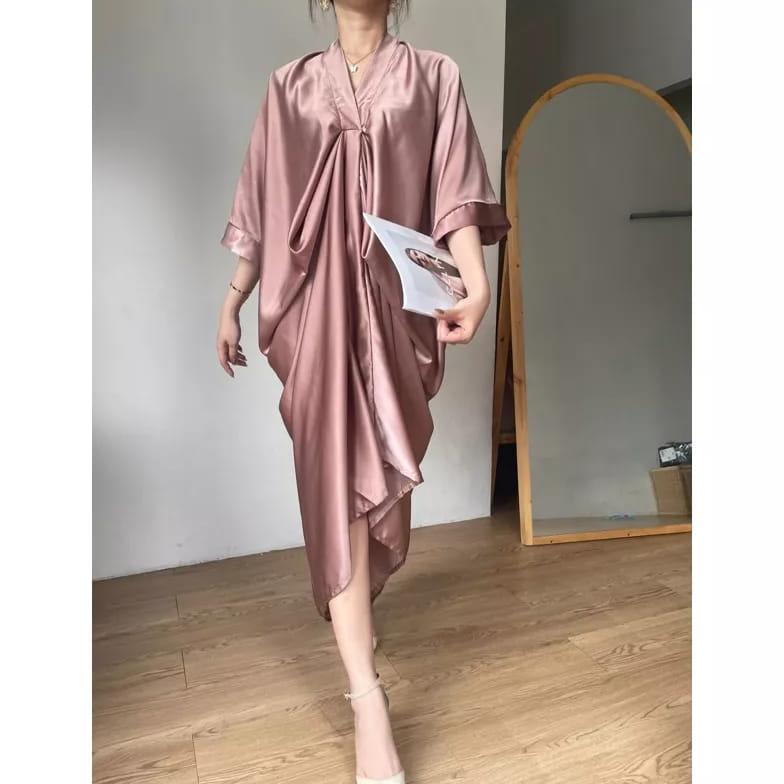 pengiriman cepat [ NABILA ] FASHION MUSLIM KAFTAN SATIN // ATASAN WANITA // BAJU CASUAL // BAJU MUSL