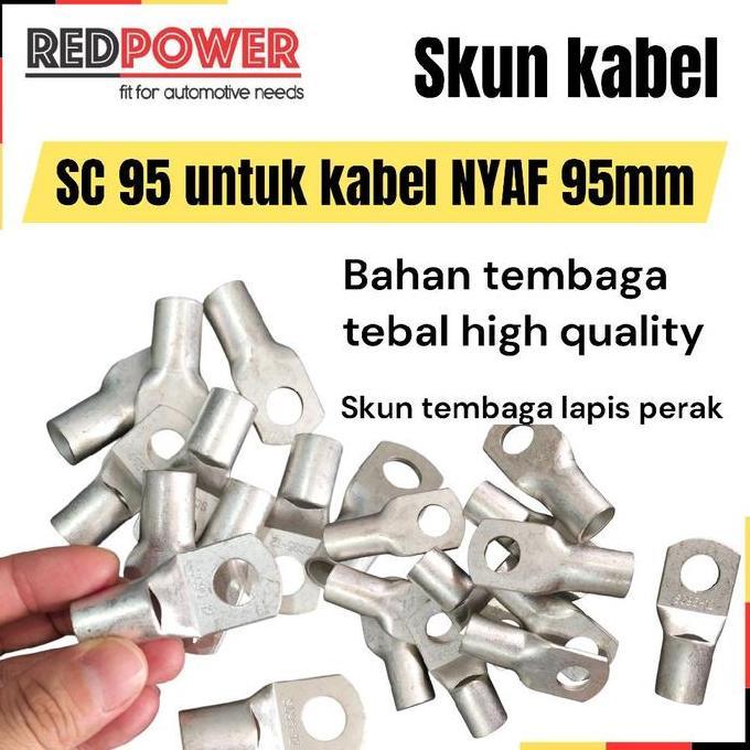 MEIDANO Skun SC95 12 tembaga untuk kabel NYAF 95mm SC 95 12 ring bahan tembaga cable lug 95-12 luban