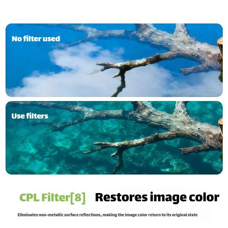 Filters for DJI Osmo Pocket 3 UV CPL ND ND/PL Black Mist 1/2 1/4 1/8 LPR Star 1.2X Wide-Angle Sport 