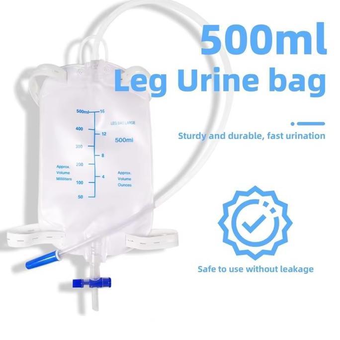 DHANISHON Kantong Urin Kateter Pria Catheter Urinal Bag 500ml