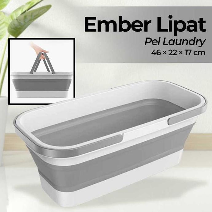 MAADSTORE Baskom Plastik Kotak Baskom Ember Lipat Jumbo 10 LITER