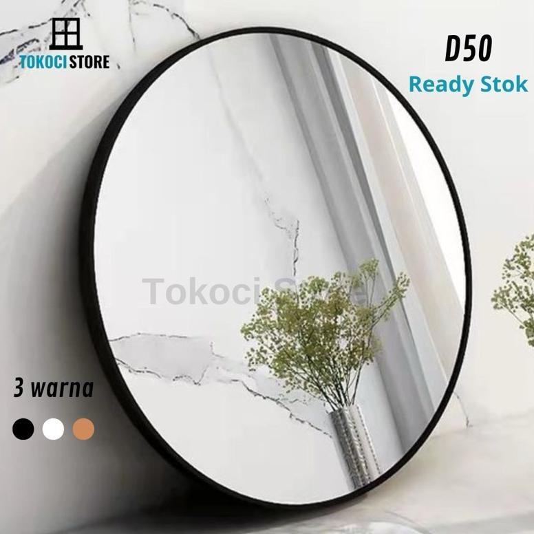 Cermin kamar mandi cermin bulat aesthetic cermin bulat wastafel cermin dinding Cermin Aesthetic