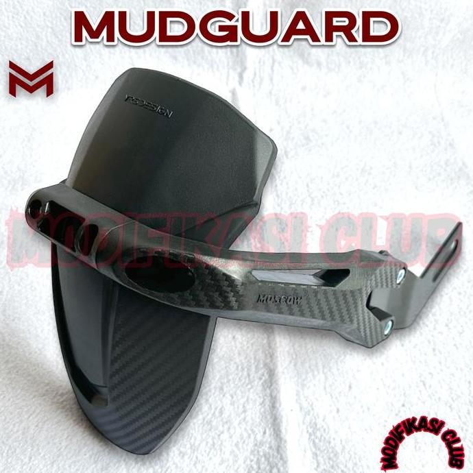Mudguard Universal Spakbor Kolong Belakang Mud Guard Penahan Lumpur Karbon Mudguard Moscow Original 
