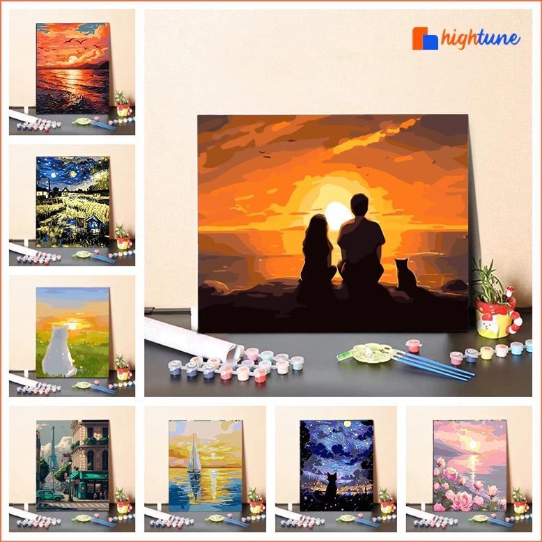 Hightune Paint By Number 30x40 Painting Kit Canvas Paint Kit Digital Aesthetic Kanvas Lukis