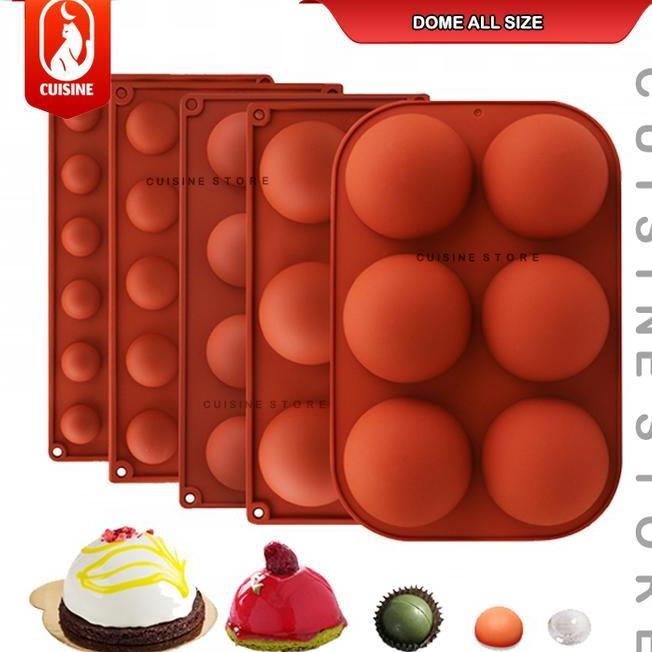 Cetakan Silikon Coklat Bulat Half Ball Bola Puding Esjelly Nastar Cake