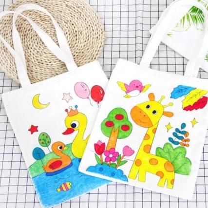 [BS] DIY Mewarnai Tas Kanvas Painting Canvas Bag / DIY Mewarnai Tas