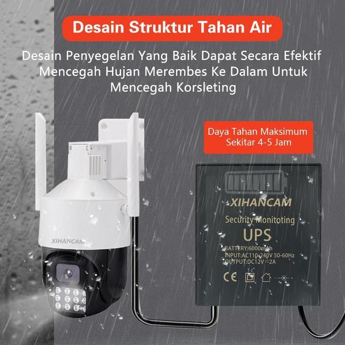 Allthebest- XIHANCAM UPS Mini Travel Adaptor Cctv Baterai Internal DC 12V 2A