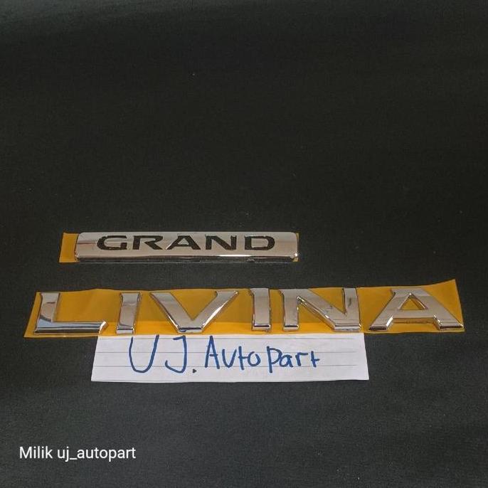 Promo Emblem Logo Bagasi Tulisan Grand Livina Pisah / Mobil Nissan Original 100 %