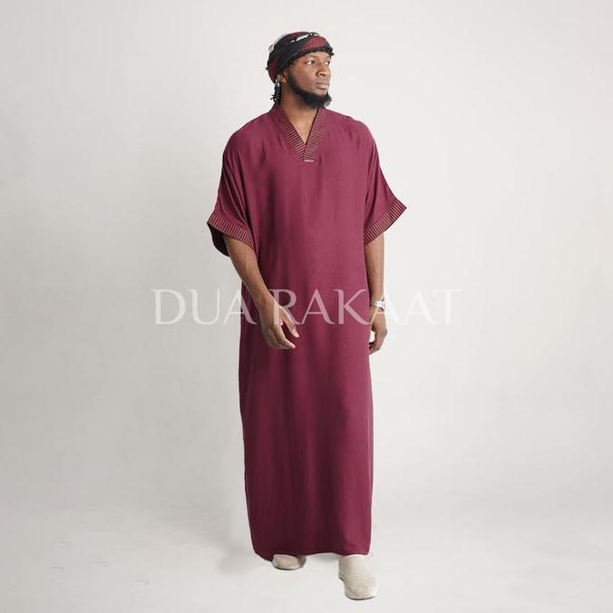 DUA RAKAAT Orinal ALFATH RAYON Gamis Jubah Maroko Abaya Pria Muslim Lebaran Bahan Rayon