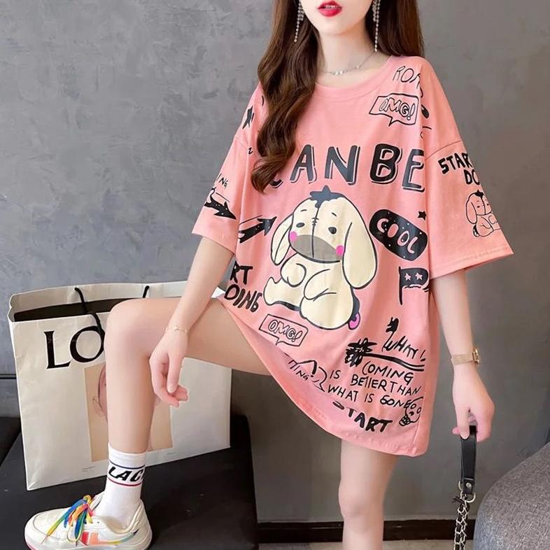 FREE ONGKIR DAMAI FASHION  -  BAJU ATASAN KAOS JUMBO WANITA - BIG SIZE IYOR IYOR - KONVEKSI ASLI JUM