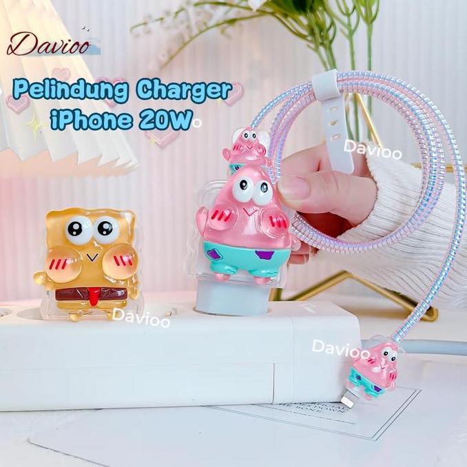 Ukuran PAS Pelindung Charger FOR IPHONE 20W Motif Bervariasi Pelindung Kabel & Adaptor Untuk Charger