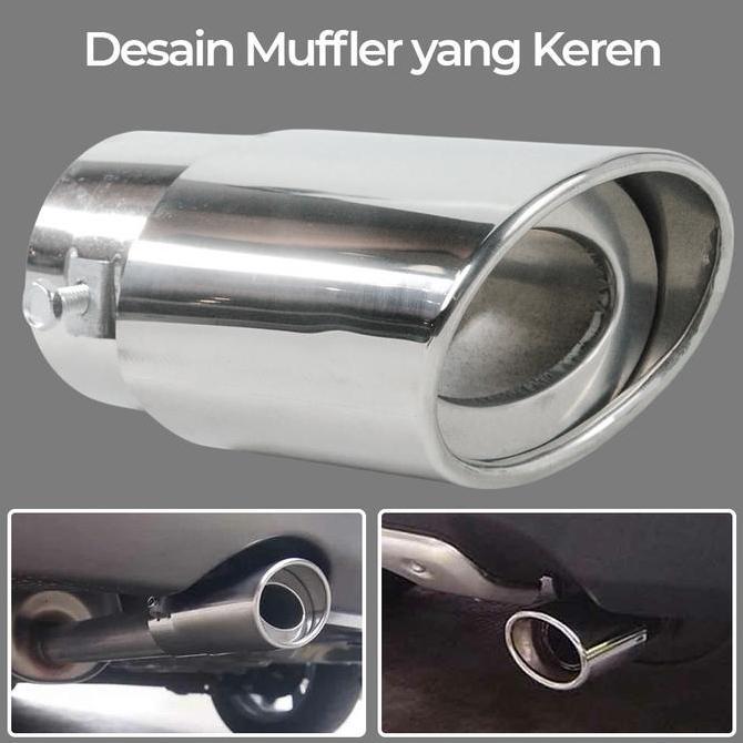 Mendasikarstore8 - Muffler Ujung Pipa Knalpot Mobil Avanza Sigra Calya Racing Baut