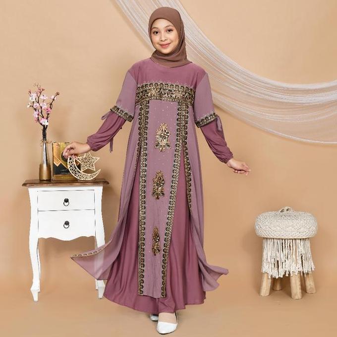 Abiyyuco TA9A | Baju Gamis Abaya Turki Anak Turkey Remaja Turky Couple Mewah Elegan Hitam, Putih dan