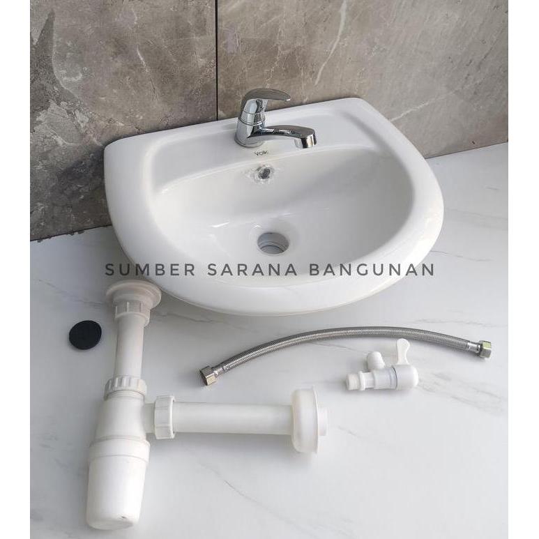 Wastafel Volk Komplit Set / Westafel Set Murah