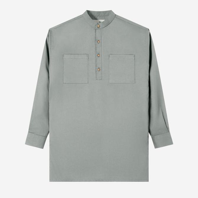 DUHA Gamis Pria Medium Lengan Panjang - Saif - Cold Grey