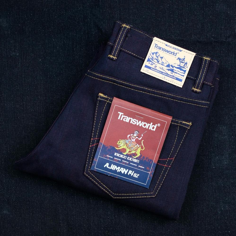 Favorit Transworld Celana Denim Selvedge 14 Oz Aceent Ajiman Black X Red