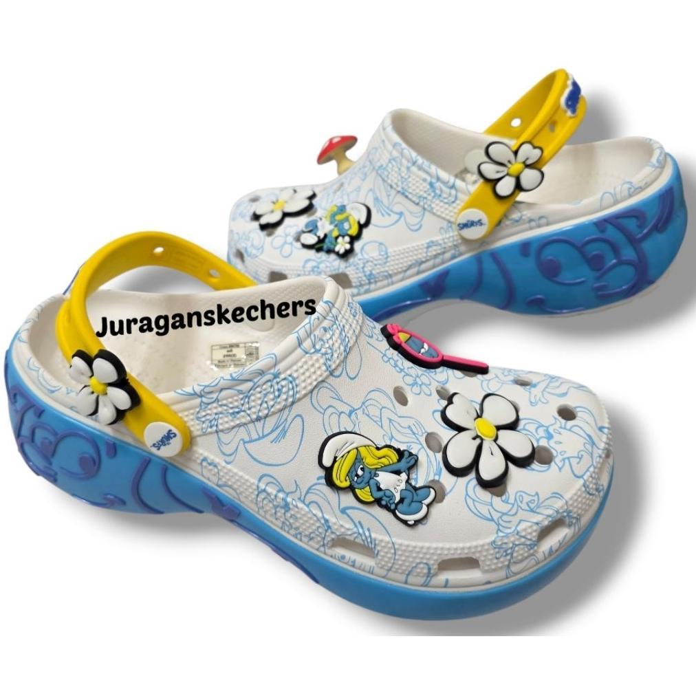NEW PRODUCT SANDAL CROCS PLATFORM SMURF/CROCS PLATFORM/SANDAL SELOP WANITA/SANDAL WANITA/SANDAL WANI